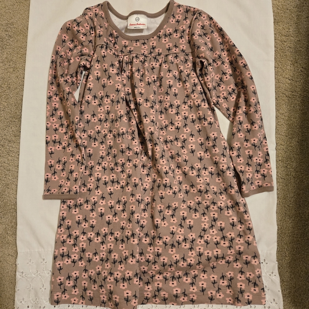 Hanna Andersson Day Play Printed Dress Pebble Floral Size 120